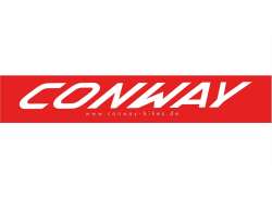 Conway Dekal Logotyp Schriftzug - R&ouml;d/Vit