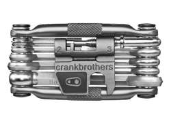Crankbrothers Multiverktyg Hi-Ten St&aring;l 17 Delar - Silver