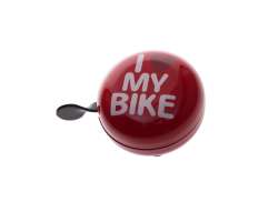 HBS Cykelringklocka I Love My Bike 80mm Ding Dong - R&ouml;d