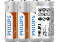 Philips Longlife AA R6 Batterier - Box 12 x 4