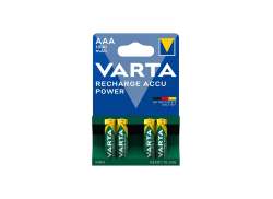 Varta R03 Batterier AAA Uppladdningsbar 1000mAh - Gr&ouml;n (4)