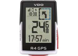 VDO R4 GPS Cykeldator Tr&aring;dl&ouml;s - Vit