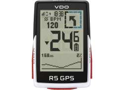 VDO R5 GPS Cykeldator Tr&aring;dl&ouml;s - Vit